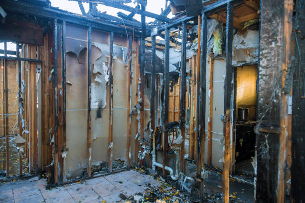 Professional Emergency Fire Cleanup technician working in Laurel, FL